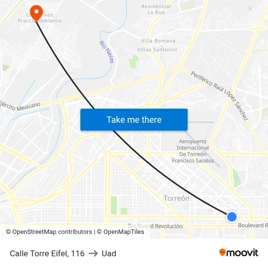 Calle Torre Eifel, 116 to Uad map