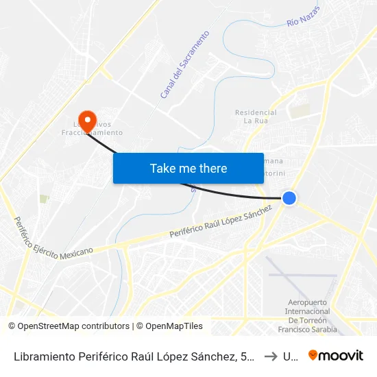 Libramiento Periférico Raúl López Sánchez, 5259 to Uad map