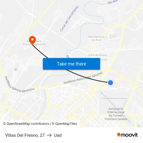 Villas Del Fresno, 27 to Uad map