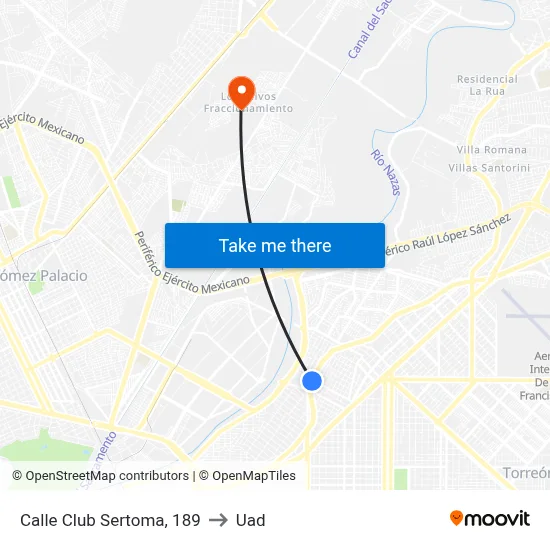Calle Club Sertoma, 189 to Uad map