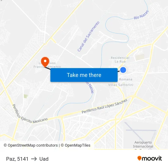 Paz, 5141 to Uad map