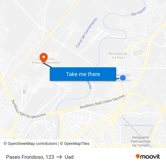 Paseo Frondoso, 123 to Uad map