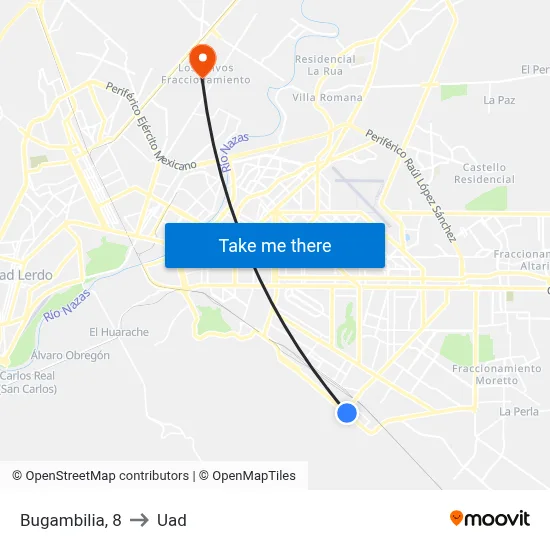 Bugambilia, 8 to Uad map