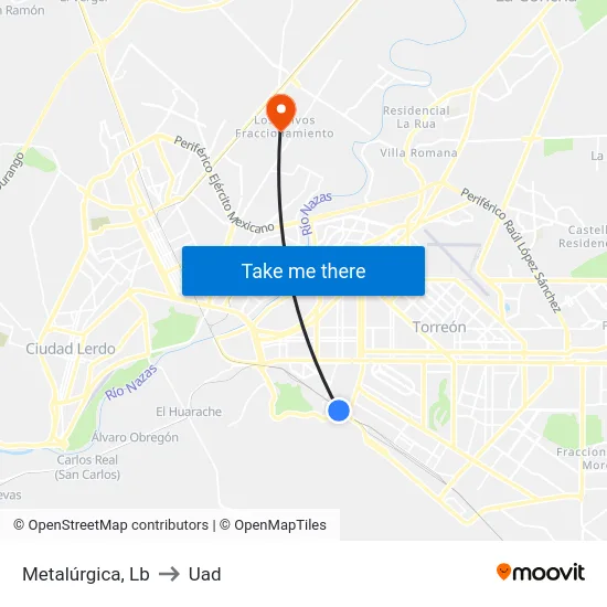 Metalúrgica, Lb to Uad map