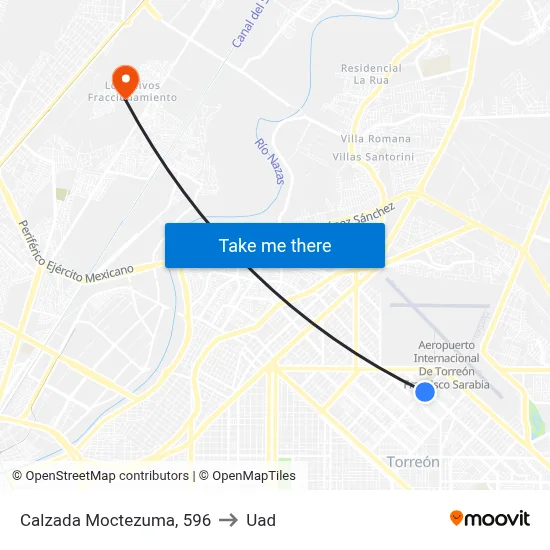 Calzada Moctezuma, 596 to Uad map