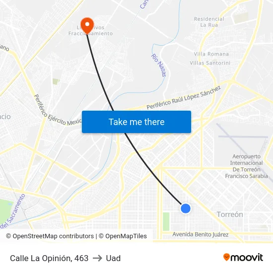 Calle La Opinión, 463 to Uad map