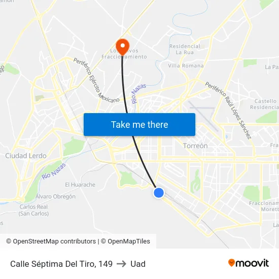 Calle Séptima Del Tiro, 149 to Uad map