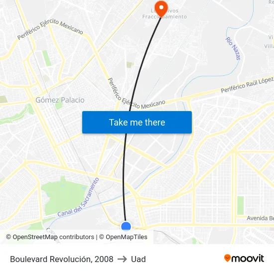 Boulevard Revolución, 2008 to Uad map