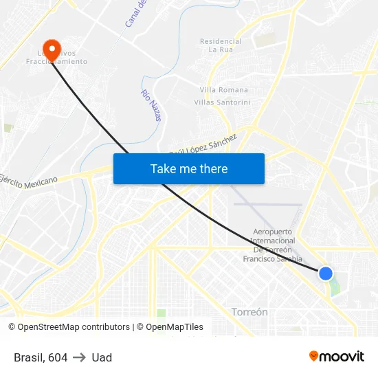 Brasil, 604 to Uad map