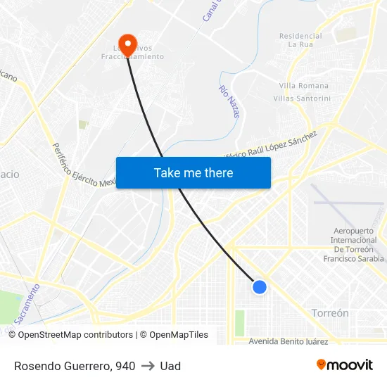 Rosendo Guerrero, 940 to Uad map