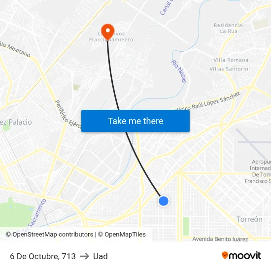 6 De Octubre, 713 to Uad map