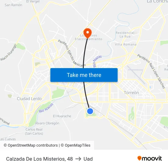 Calzada De Los Misterios, 48 to Uad map