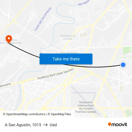A San Agustín, 1015 to Uad map
