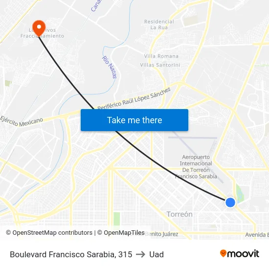 Boulevard Francisco Sarabia, 315 to Uad map