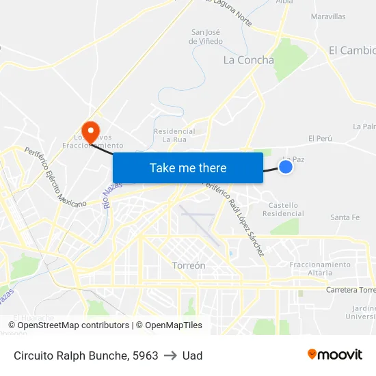 Circuito Ralph Bunche, 5963 to Uad map