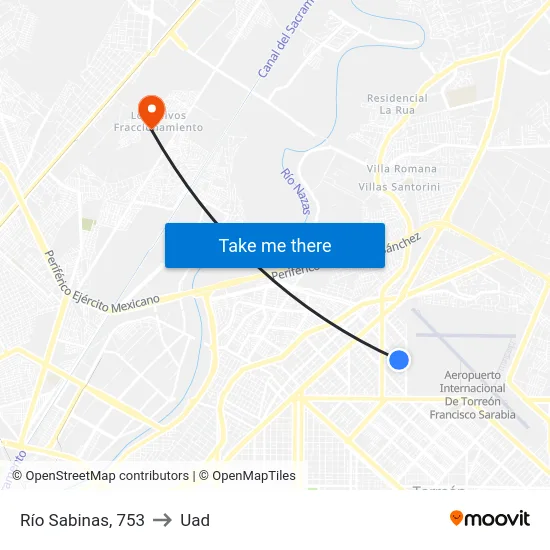 Río Sabinas, 753 to Uad map