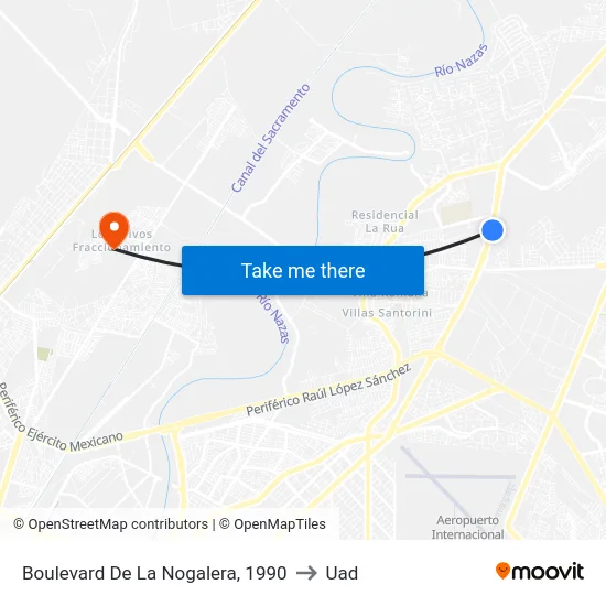 Boulevard De La Nogalera, 1990 to Uad map