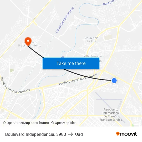 Boulevard Independencia, 3980 to Uad map