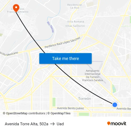 Avenida Torre Alta, 502a to Uad map