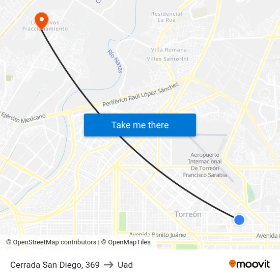 Cerrada San Diego, 369 to Uad map