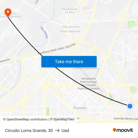 Circuito Loma Grande, 30 to Uad map