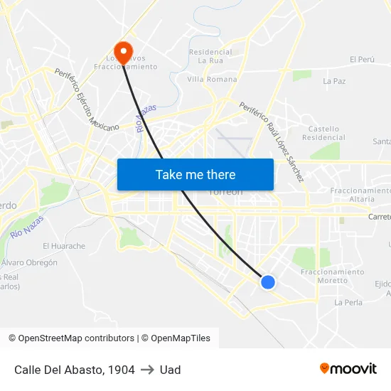 Calle Del Abasto, 1904 to Uad map