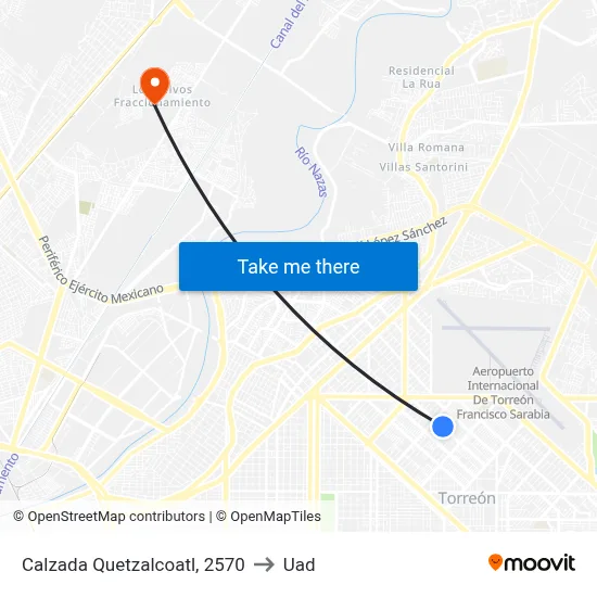 Calzada Quetzalcoatl, 2570 to Uad map