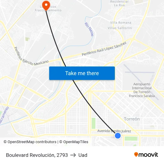 Boulevard Revolución, 2793 to Uad map