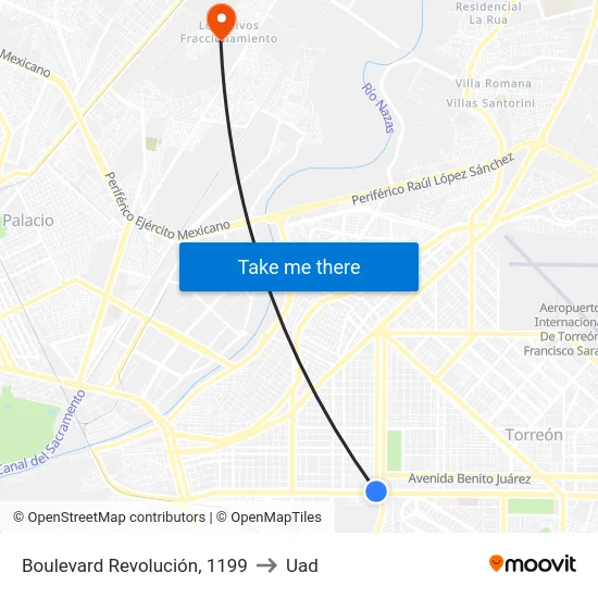 Boulevard Revolución, 1199 to Uad map