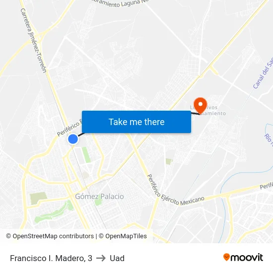 Francisco I. Madero, 3 to Uad map