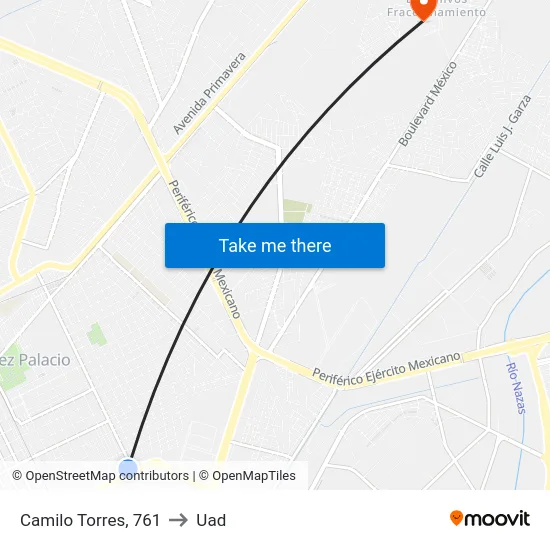 Camilo Torres, 761 to Uad map