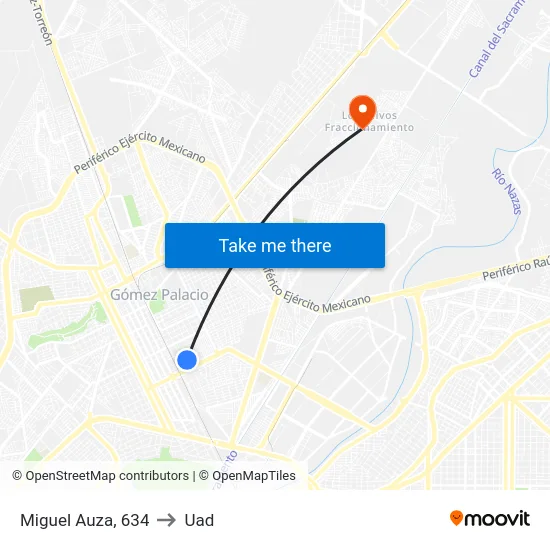 Miguel Auza, 634 to Uad map