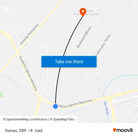 Dunas, 289 to Uad map