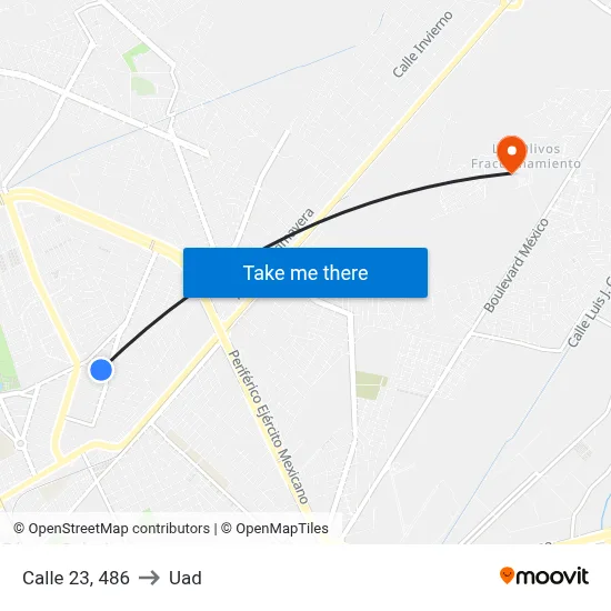 Calle 23, 486 to Uad map