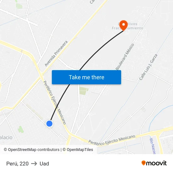 Perú, 220 to Uad map