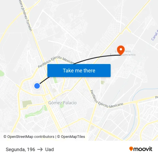 Segunda, 196 to Uad map