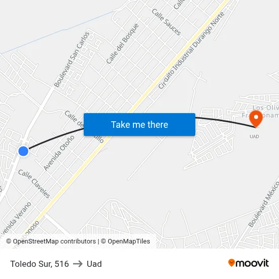 Toledo Sur, 516 to Uad map