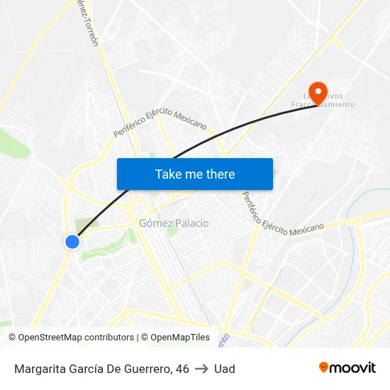 Margarita García De Guerrero, 46 to Uad map
