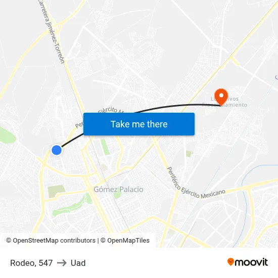 Rodeo, 547 to Uad map