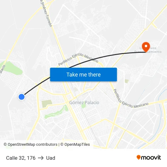 Calle 32, 176 to Uad map