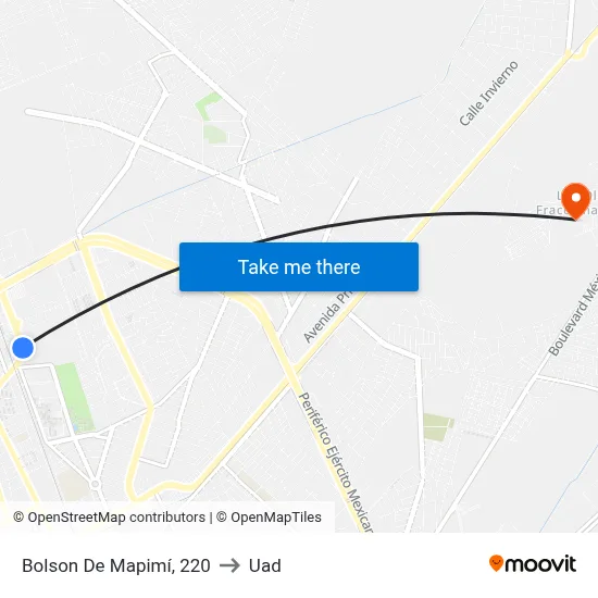 Bolson De Mapimí, 220 to Uad map