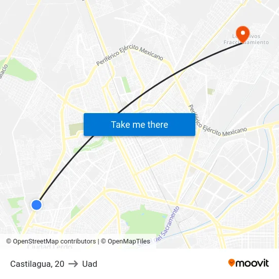 Castilagua, 20 to Uad map