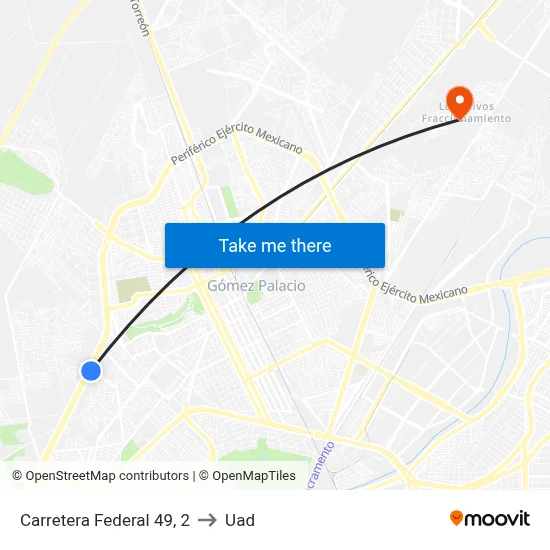 Carretera Federal 49, 2 to Uad map
