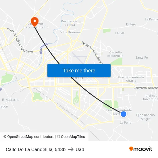 Calle De La Candelilla, 643b to Uad map