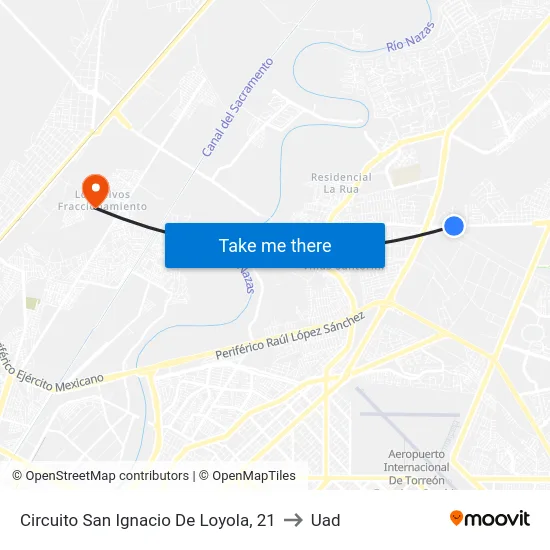 Circuito San Ignacio De Loyola, 21 to Uad map