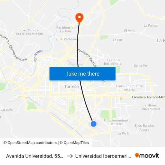 Avenida Universidad, 550_28 to Universidad Iberoamericana map