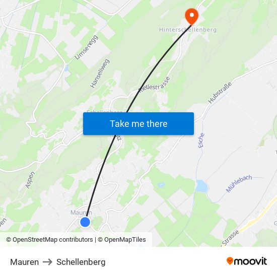 Mauren to Schellenberg map