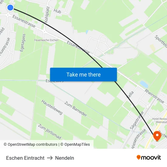 Eschen Eintracht to Nendeln map