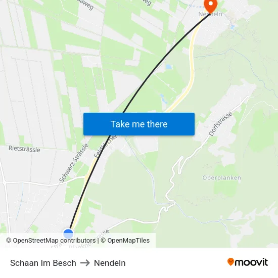 Schaan Im Besch to Nendeln map