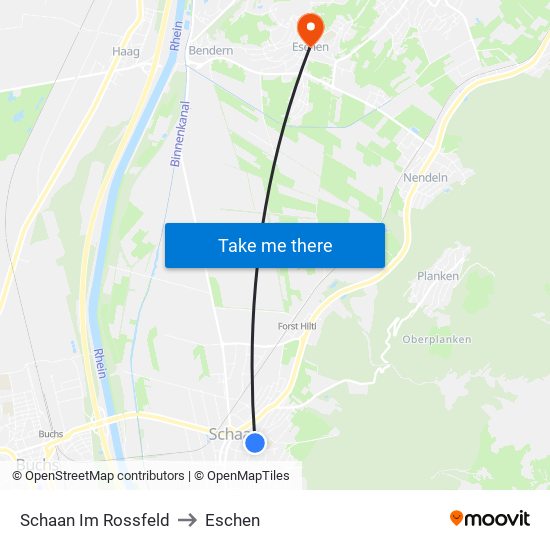 Schaan Im Rossfeld to Eschen map